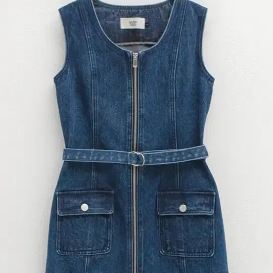 [BUNJANG] Atelier Nine Kelly Belted Denim Dress Size S / 아뜰리에 나인 켈리 벨티드 데님 원피스 S 사이즈