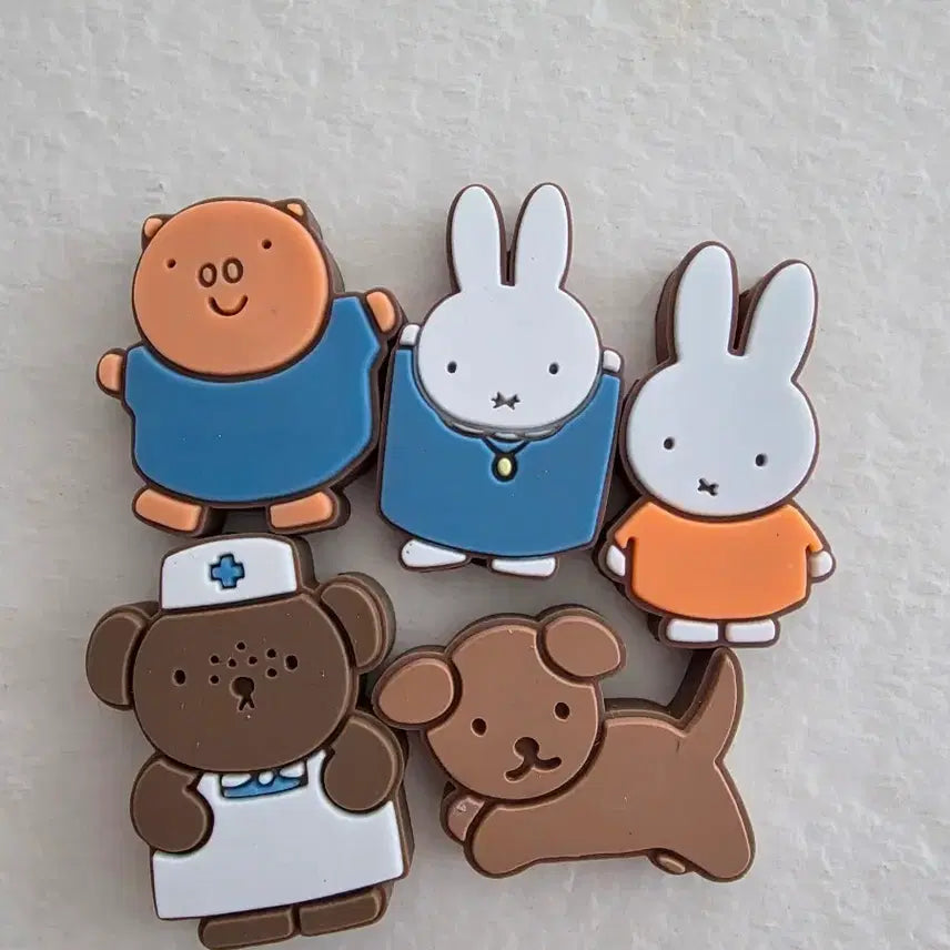 [BUNJANG] Miffy Character Eraser 5-Piece Set / 미피 캐릭터지우개 5종세트