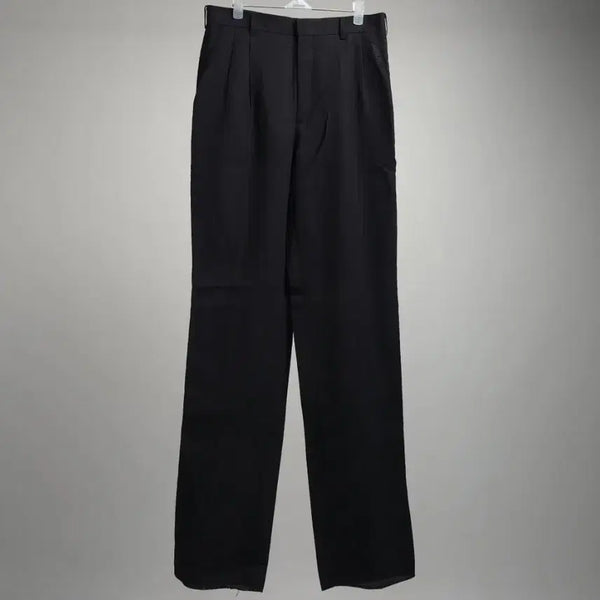 [BUNJANG] London Fog Wool Blend Summer Trousers - Black (Size 30-31) / 새상품)런던포그 모91 모시 시원한 여름 울 정장 바지 30 31 블랙 팬츠