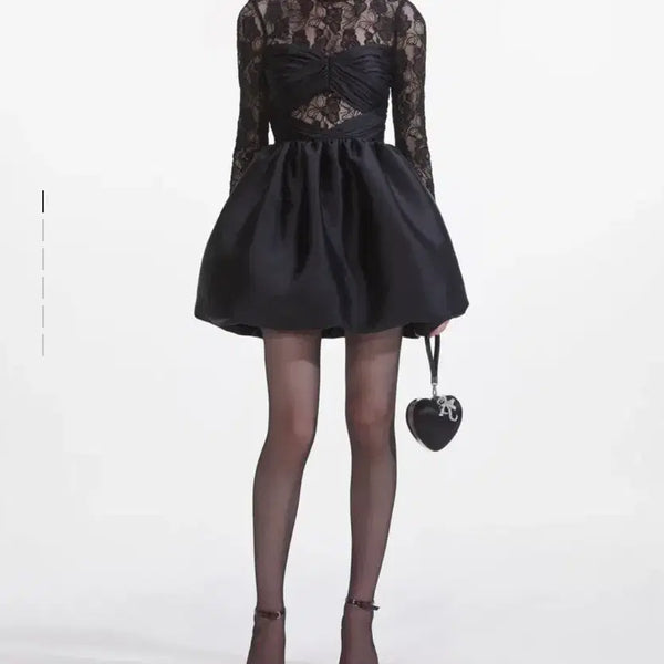 [BUNJANG] Self-Portrait Black Lace Dress Size 10 / 셀프포트레이트 블랙 레이스 원피스 10사이즈