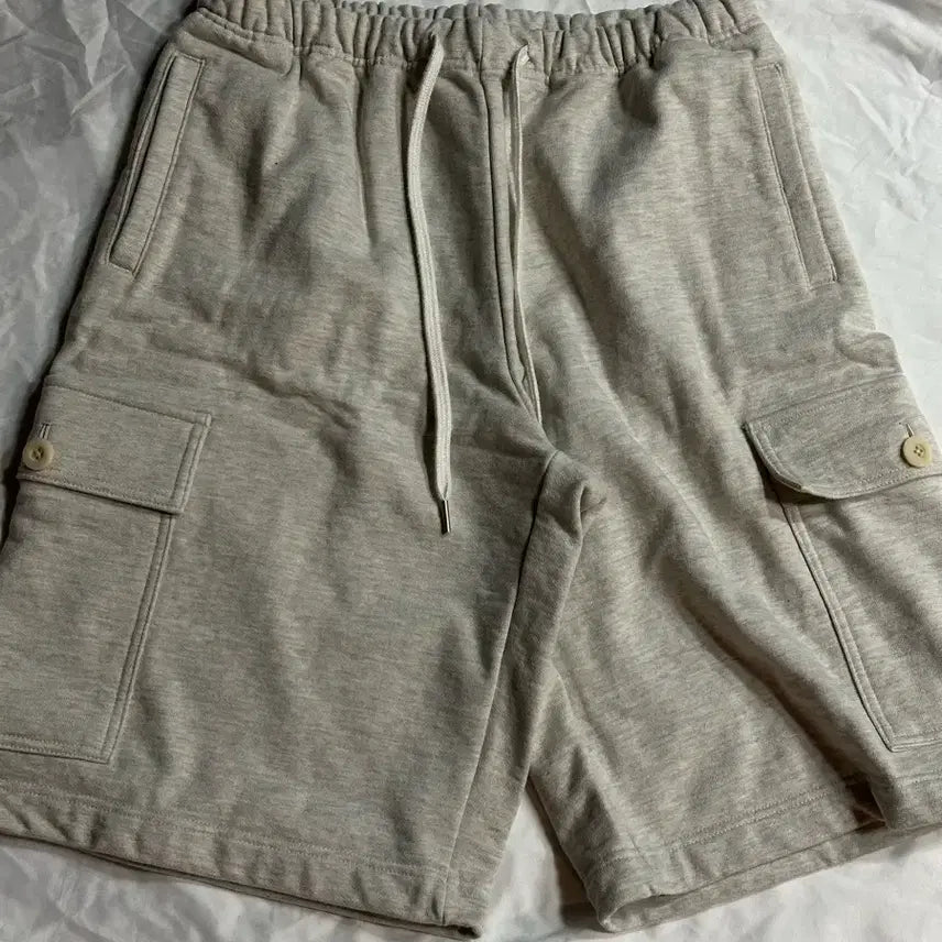 [BUNJANG] Afterpray Wide Cargo Shorts Melange OS / 애프터프레이 와이드 카고 쇼츠 멜란지