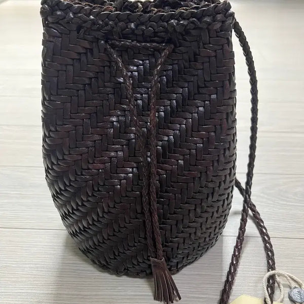 [BUNJANG] Dragon Bag Pom Pom Dark Brown / 드래곤백 폼폼 다크브라운