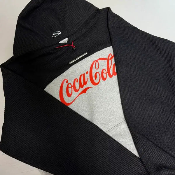 [BUNJANG] Sports Chamber Coca-Cola Hoodie T-shirt Black / [3] 스포츠챔버 코카콜라 후드 티셔츠 블랙