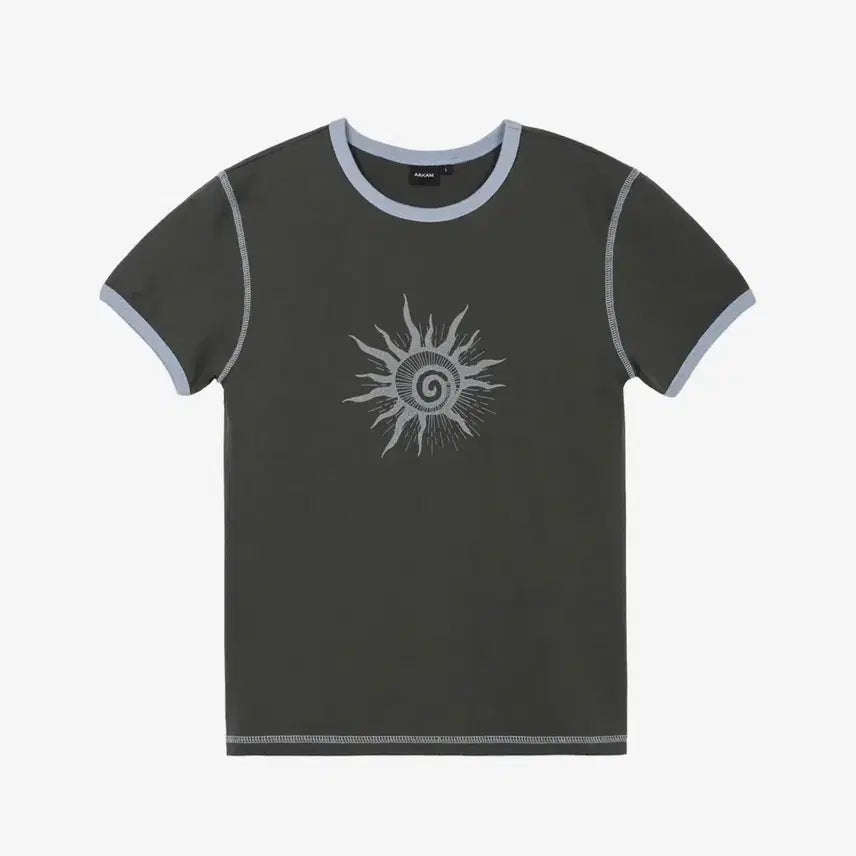 [BUNJANG] Arkham Cracked Sun Ringer Top (Dark Gray) / 아캄 Cracked Sun Ringer Top (Dark Gray) 1사이즈