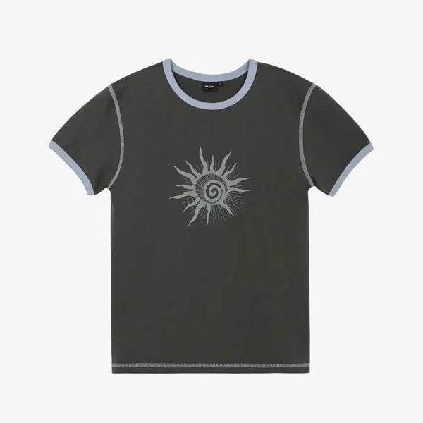 [BUNJANG] Arkham Cracked Sun Ringer Top (Dark Gray) / 아캄 Cracked Sun Ringer Top (Dark Gray) 1사이즈