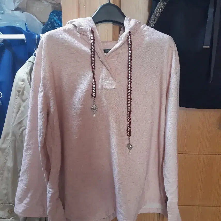 [BUNJANG] SJ Linen Hooded T-Shirt (S/M) / 한섬 SJ SJ 린넨 후드 S.M