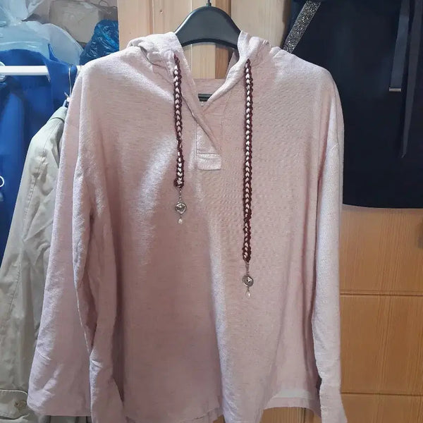 [BUNJANG] SJ Linen Hooded T-Shirt (S/M) / 한섬 SJ SJ 린넨 후드 S.M