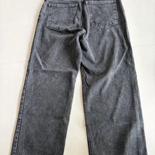 [BUNJANG] 8 Seconds Wide Black Denim Jeans L / 에잇세컨즈 와이드 흑청 데님 L