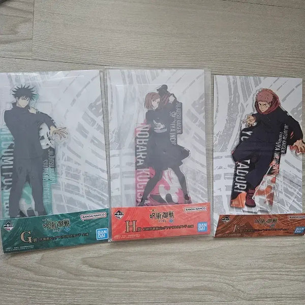 [BUNJANG] Jujutsu Kaisen Ichiban Kuji Yuji Itadori, Megumi Fushiguro, Nobara Kugisaki Acrylic Stand Set (3 Types) / 주술회전 제일복권 이타도리 유지 후시구로 메구미 쿠비사키 노바라 아크릴 스탠드 3종 세트