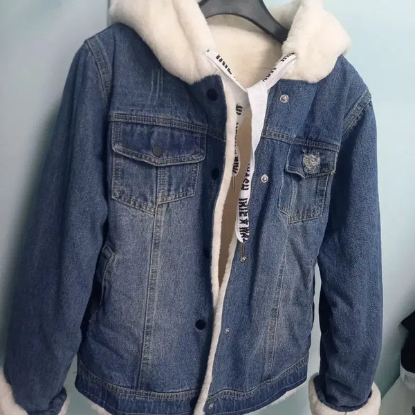 [BUNJANG] Women's Denim Jacket with Hood / 여성청자켓 후드
