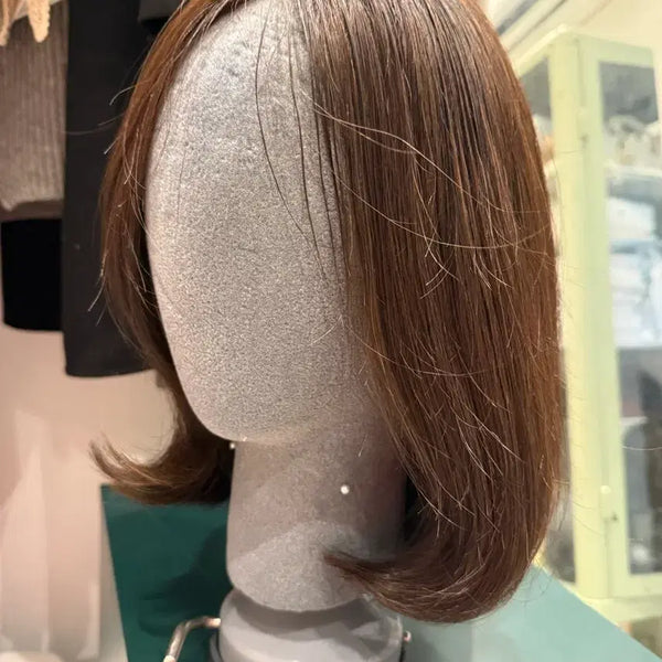 [BUNJANG] 100% Human Hair Bob Cut Wig - Brown / 100프로 인모(브라운,보브컷) 통가발 판매 / 검색어 항암가발 탈모 박승철 하이모 가발나라 리네아스토리아 매그미