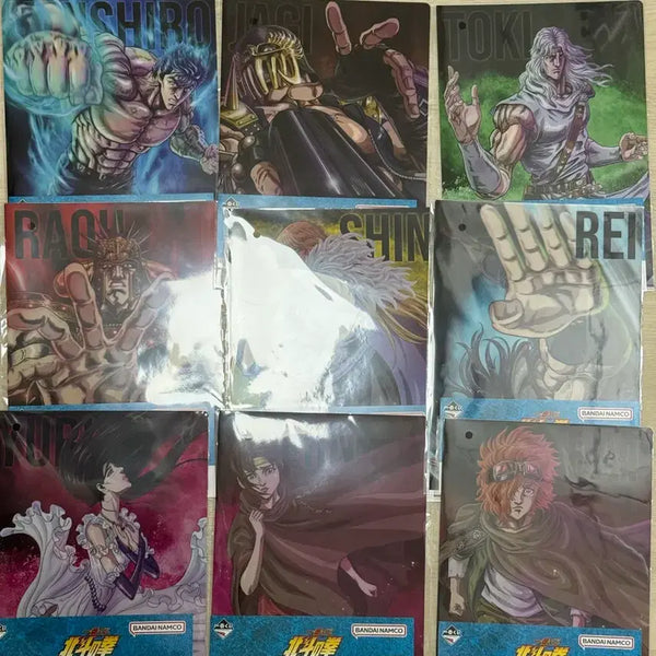 [BUNJANG] Fist of the North Star Clear File & Sticker Set (9 Types) / 북두의권 F상 클리어 파일 & 스티커 9종 세트