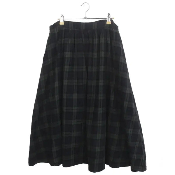 [BUNJANG] Vintage Check Flare Long Skirt / 빈티지 체크 플레어 롱스커트 캐주얼 y2k 모리걸