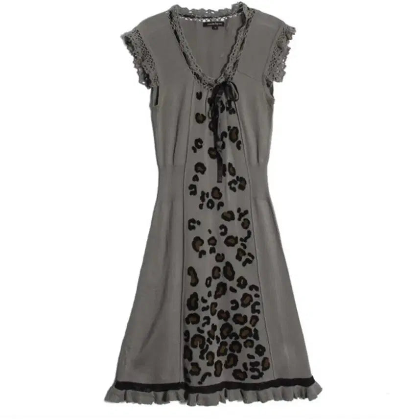 [BUNJANG] Gyaru Leopard Pattern Mini Dress / 갸루 레오파드 패턴 원피스
