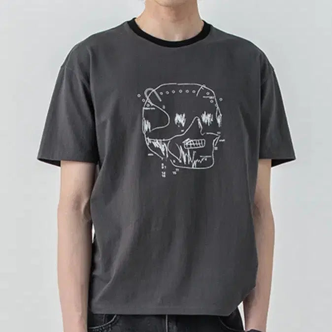 [BUNJANG] Milo Archive Molting Cycle T-Shirt Charcoal Gray M / 밀로 아카이브 몰팅 사이클 티셔츠 차콜 그레이 M size