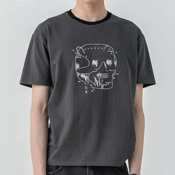 [BUNJANG] Milo Archive Molting Cycle T-Shirt Charcoal Gray M / 밀로 아카이브 몰팅 사이클 티셔츠 차콜 그레이 M size