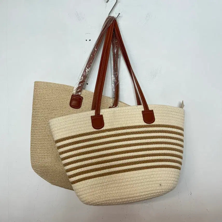 [BUNJANG] Raffia Rattan Shoulder Bag / 새상품) 라피아 라탄 숄더백