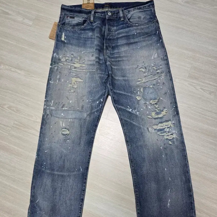 [BUNJANG] Polo Ralph Lauren Distressed Denim Jeans - Size 34/32 / 폴로 디스트레스드 진(디스진), 데님- 34/32