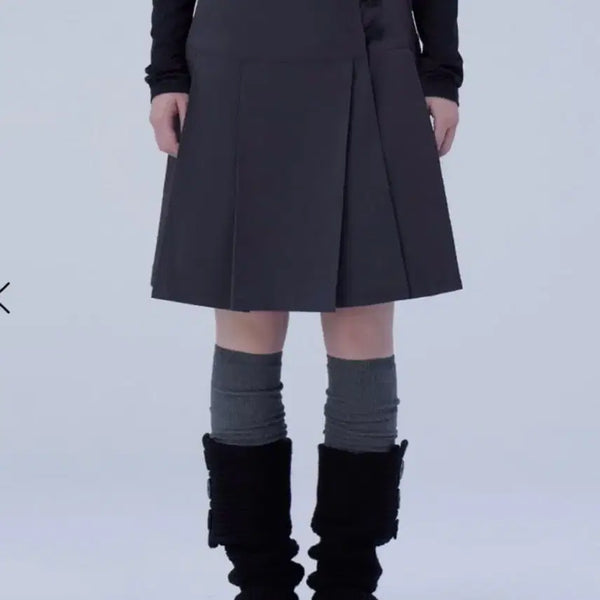 [BUNJANG] Miseki Seoul Midi Wrap Skirt Charcoal / 미세키서울 미디 랩 스커트 차콜 Midi wrap skirt