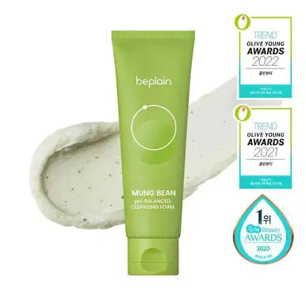 [BUNJANG] B'plain Mung Bean Mildly Acidic Cleansing Foam 100ml / 비플레인 녹두 약산성 클렌징폼 100ml