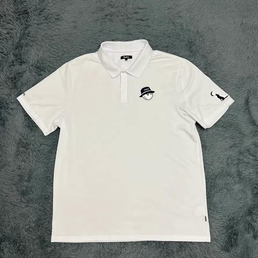 [BUNJANG] Malbon White Collar Short Sleeve T-Shirt XL / (정품) 말본 화이트 카라 반팔티XL