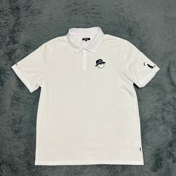 [BUNJANG] Malbon White Collar Short Sleeve T-Shirt XL / (정품) 말본 화이트 카라 반팔티XL