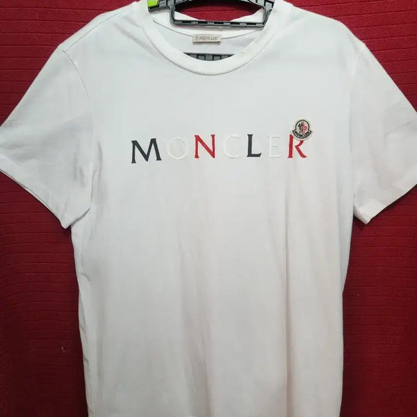 [BUNJANG] Moncler Logo Short Sleeve T-Shirt White / (100)몽클레르 로고 반팔 티셔츠 화이트