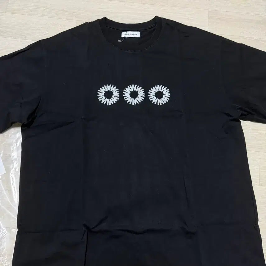 [BUNJANG] 999humanity EVD Logo Half T-Shirt Black / [3, L] 999휴머니티 EVD 로고 하프 티셔츠