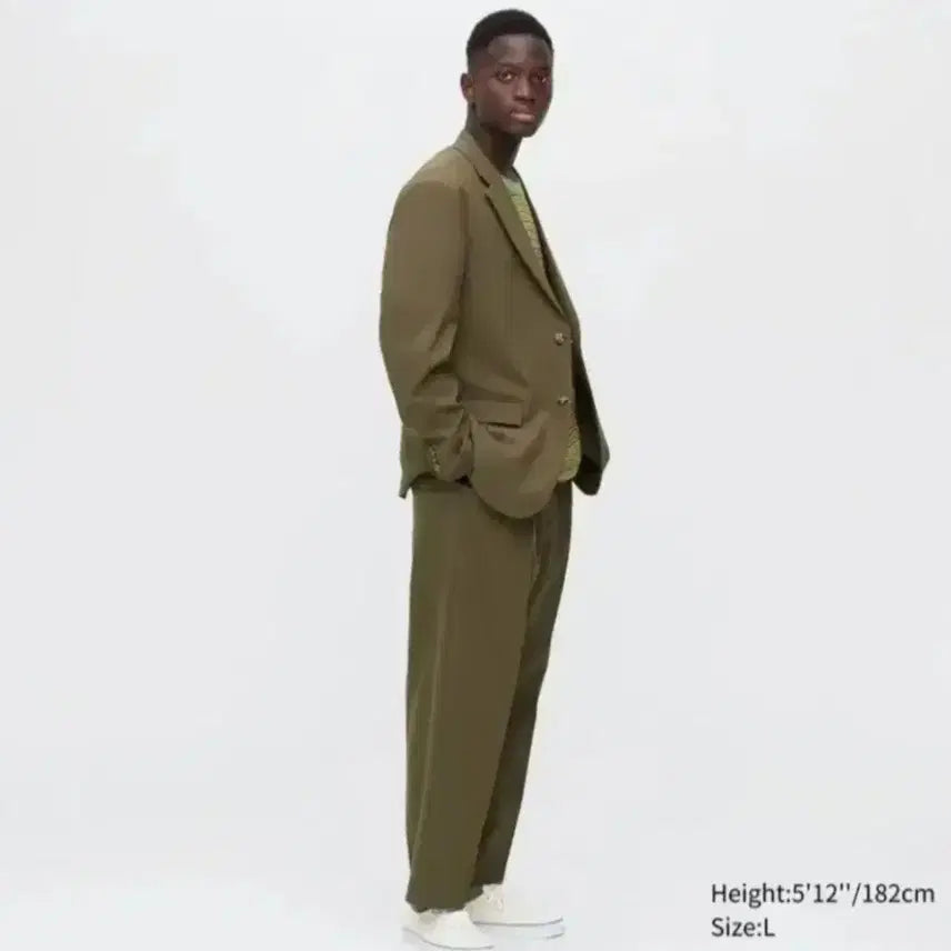[BUNJANG] Uniqlo x Marni Wide Fit Tuck Pants Olive Khaki M / 새상품 유니클로 마르니 콜라보 와이드피트 턱팬츠 슬랙스 올리브카키 m
