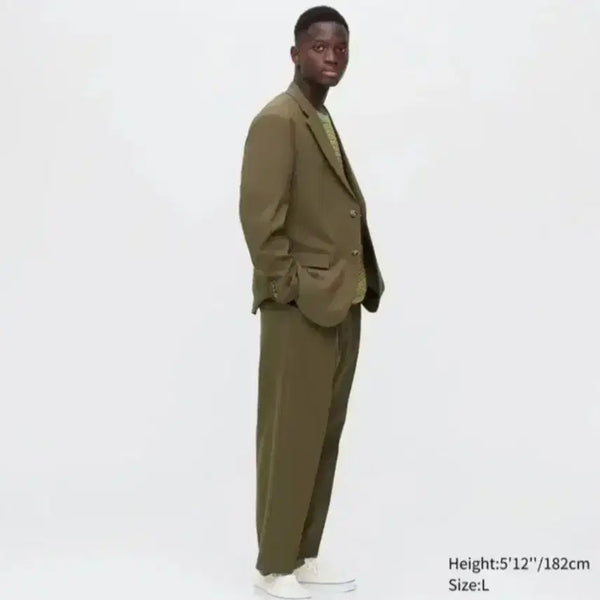 [BUNJANG] Uniqlo x Marni Wide Fit Tuck Pants Olive Khaki M / 새상품 유니클로 마르니 콜라보 와이드피트 턱팬츠 슬랙스 올리브카키 m