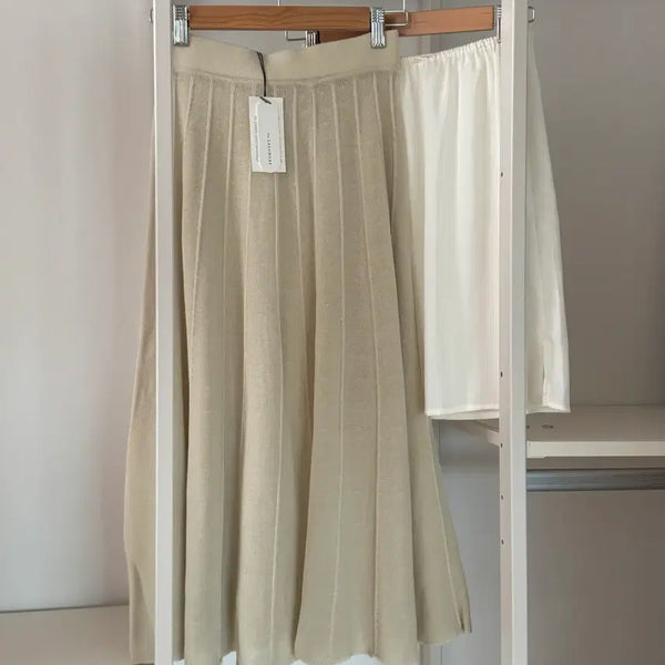 [BUNJANG] TheCashmere Vertical Knitting Banding Skirt / [새제품] 더캐시미어 버티컬 니팅 밴딩 스커트