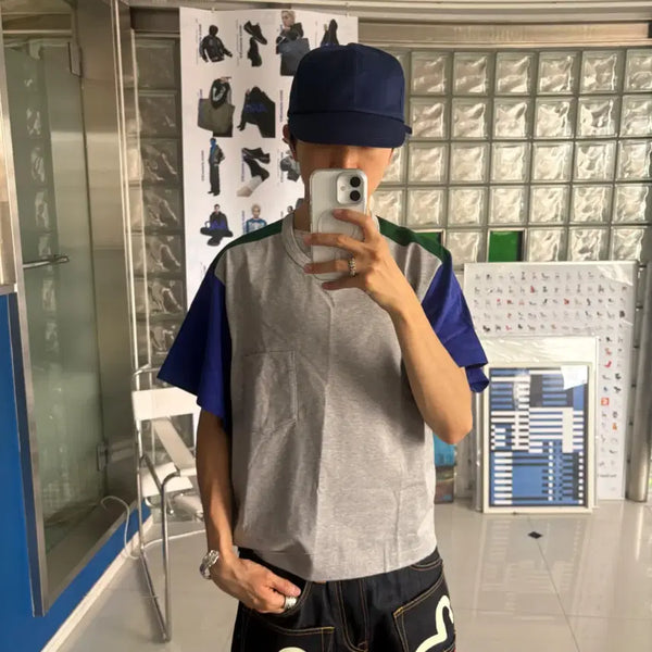 [BUNJANG] KOLOR 25SCL Short Tee Gray Cotton / (5만원할인) KOLOR 칼라 25SCL short tee