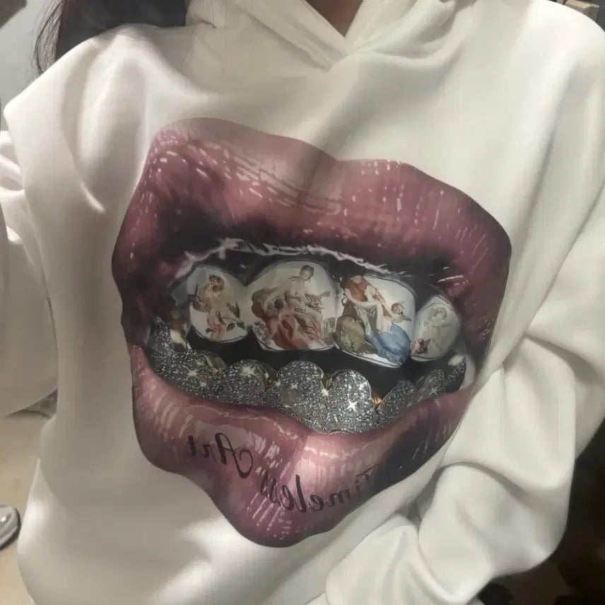 [BUNJANG] Lip Graphic Hoodie / 입술 후드티 힙한 후드티