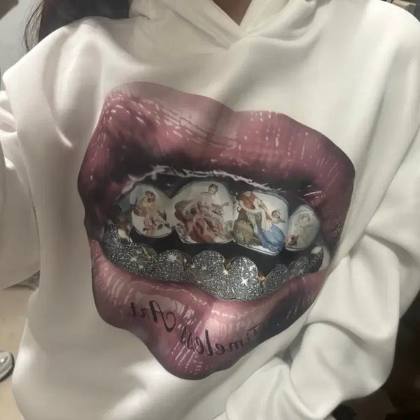 [BUNJANG] Lip Graphic Hoodie / 입술 후드티 힙한 후드티