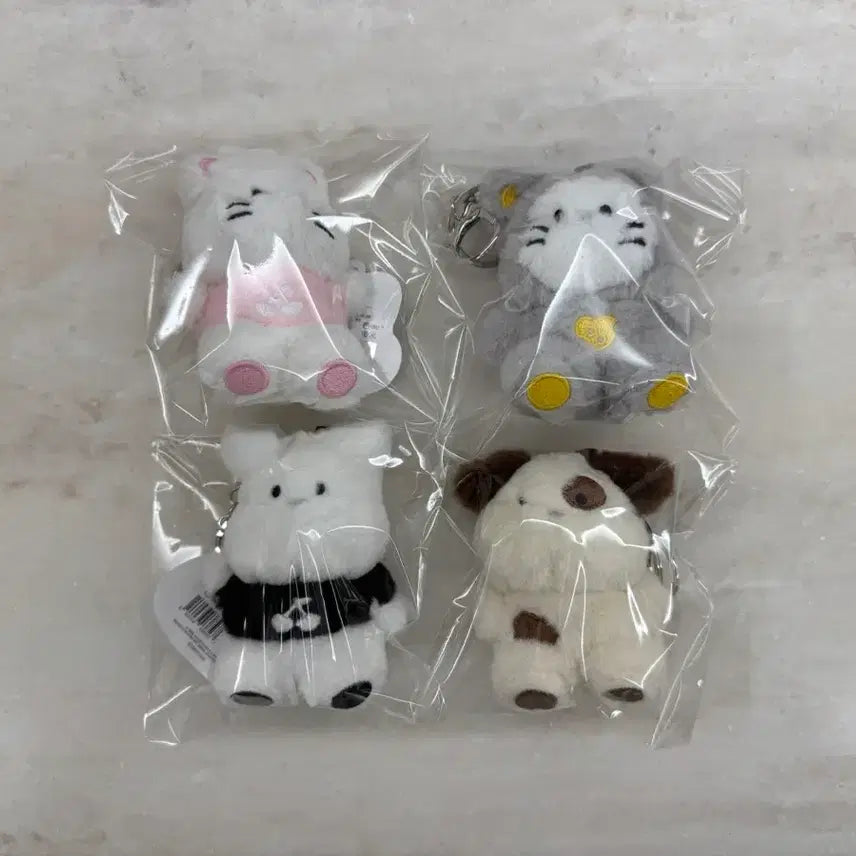 [BUNJANG] Fluffy Friends 4-Type Set Bundle / 플러피 친구들 4종 세트 일괄