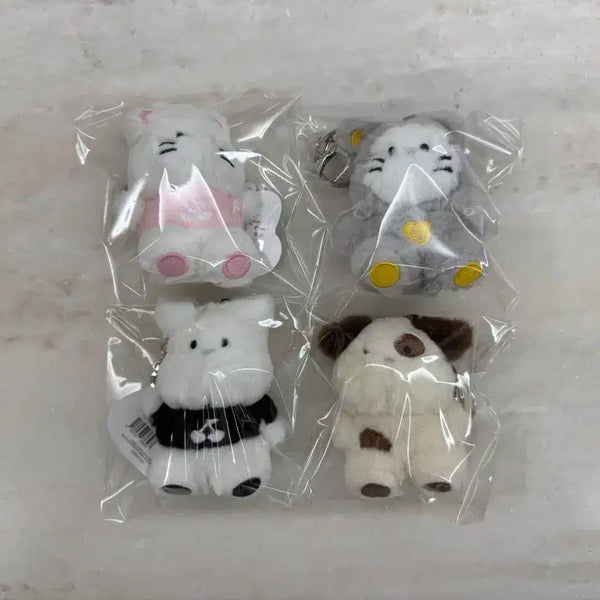 [BUNJANG] Fluffy Friends 4-Type Set Bundle / 플러피 친구들 4종 세트 일괄
