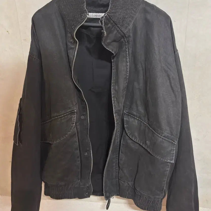 [BUNJANG] Unbon Black Denim Jacket / 보세 캐주얼 흑청 데님자켓