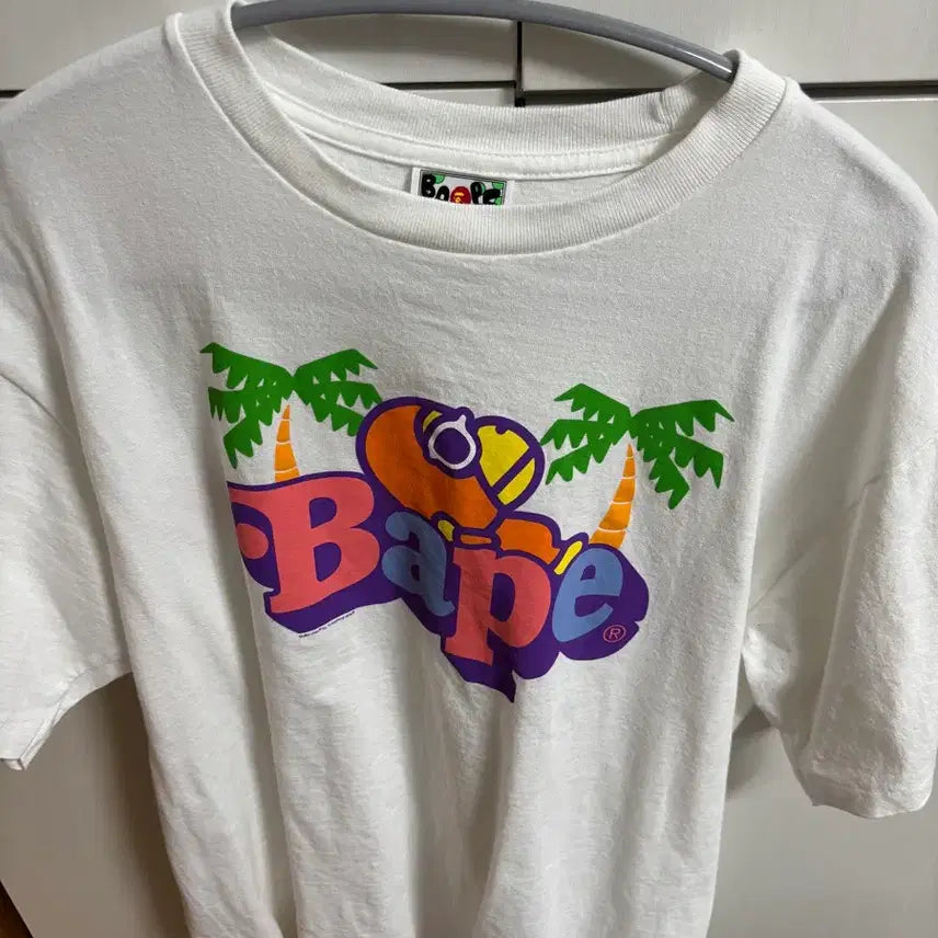 [BUNJANG] Bape Milo Short Sleeve T-Shirt White / 베이프 마일로 반팔 티셔츠 화이트