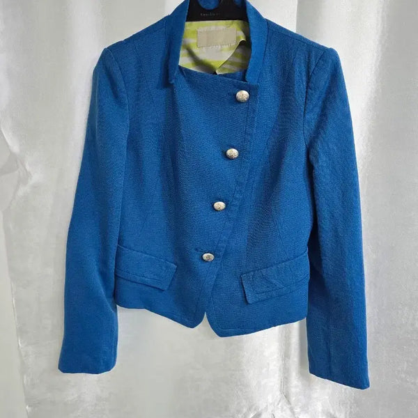 [BUNJANG] MINE Blue Linen Jacket / MINE 마인 블루 린넨자켓 (2288)