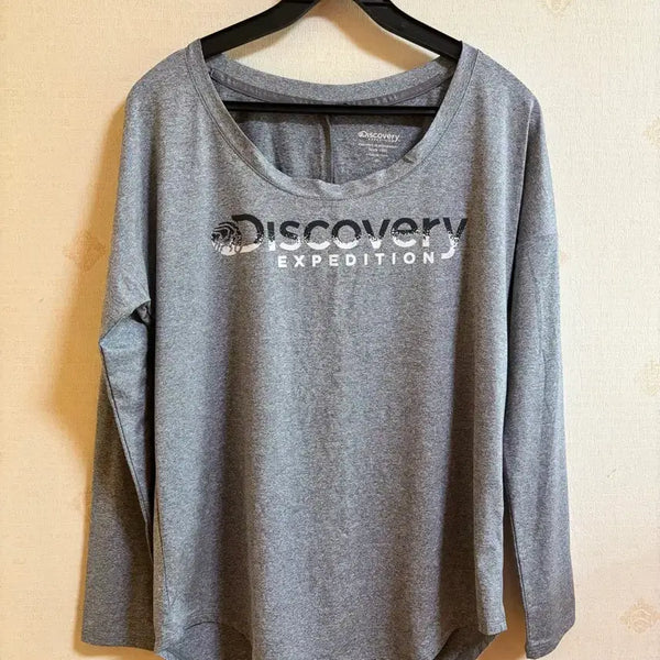 [BUNJANG] Discovery Expedition Gray Long Sleeve T-Shirt / 디스커버리 익스페디션 그레이 긴팔 티셔츠