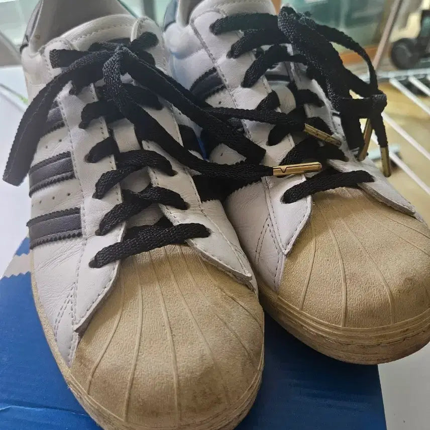 [BUNJANG] Adidas Superstar Premium White Black Shoes 270 / 아디다스 슈퍼스타 프리미엄 화이트 블랙 270 중고입니다