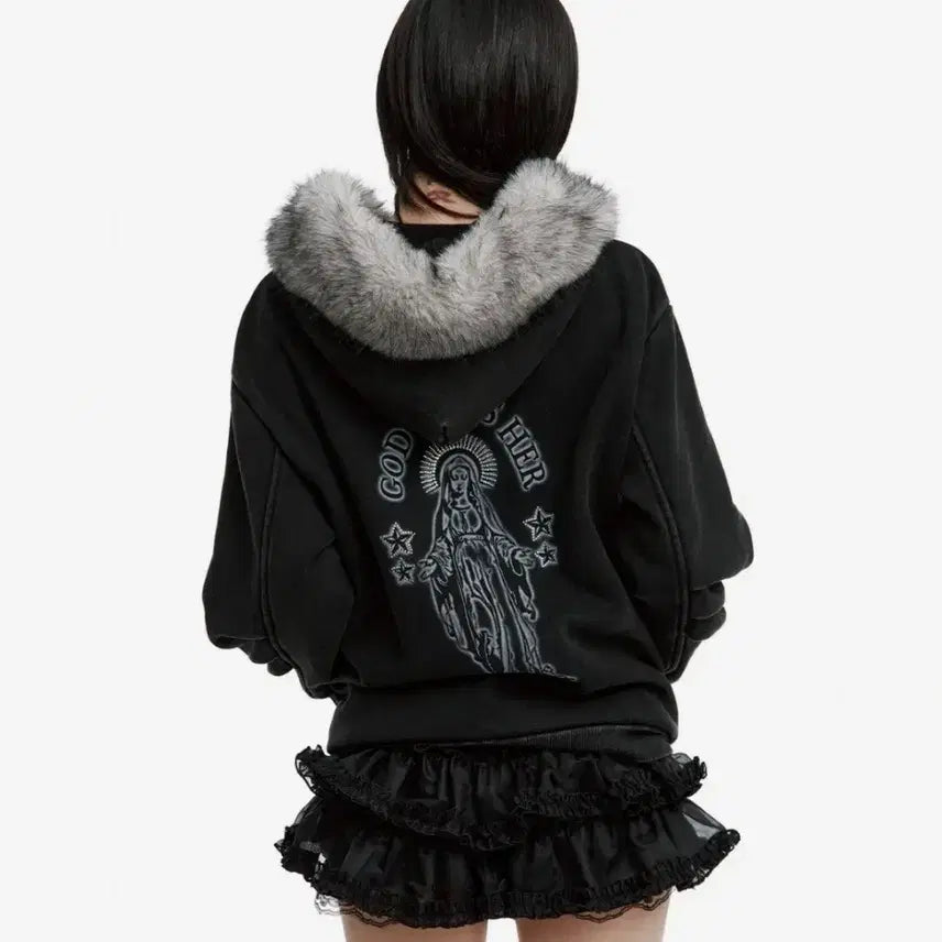 [BUNJANG] Bliss Zip-Up Hoodie Charcoal / 배포) 러프넥 블레스 퍼 집업 후디 차콜