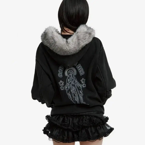[BUNJANG] Bliss Zip-Up Hoodie Charcoal / 배포) 러프넥 블레스 퍼 집업 후디 차콜