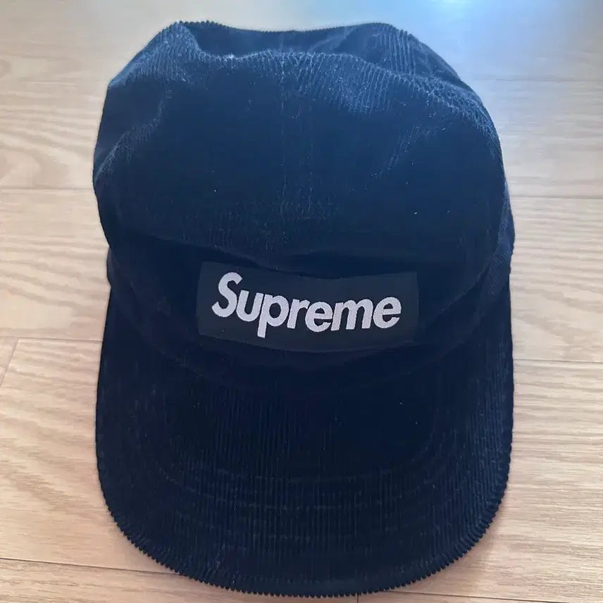 [BUNJANG] Supreme Corduroy Cap Hat Black / 슈프림 코듀로이 캡 모자 블랙