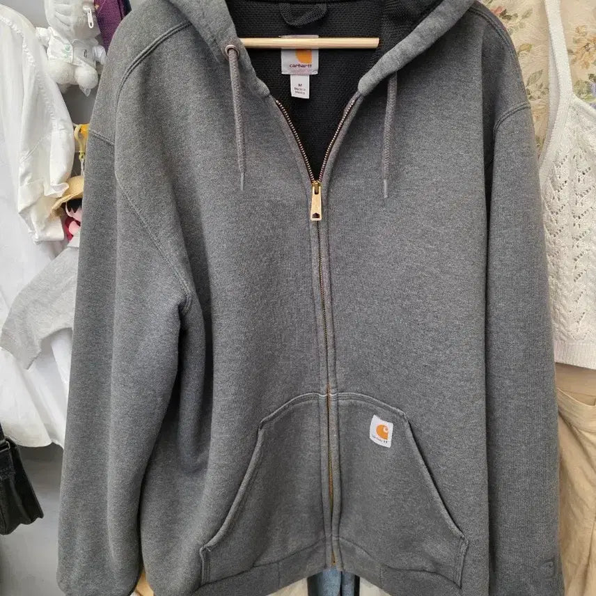 [BUNJANG] Carhartt Thermal Grey Hooded Zip-Up M / 칼하트 써멀 그레이 후드 집업 M