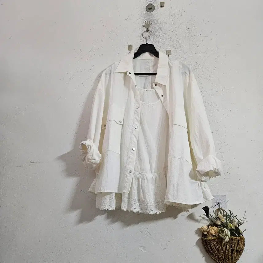 [BUNJANG] White Crinkled Jacket / 바스락화이트 자켓