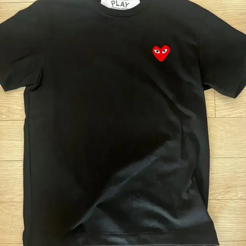 [BUNJANG] Comme des Garçons Play Black Short Sleeve T-Shirt / 꼼데가르송 플레이 반팔티 블랙