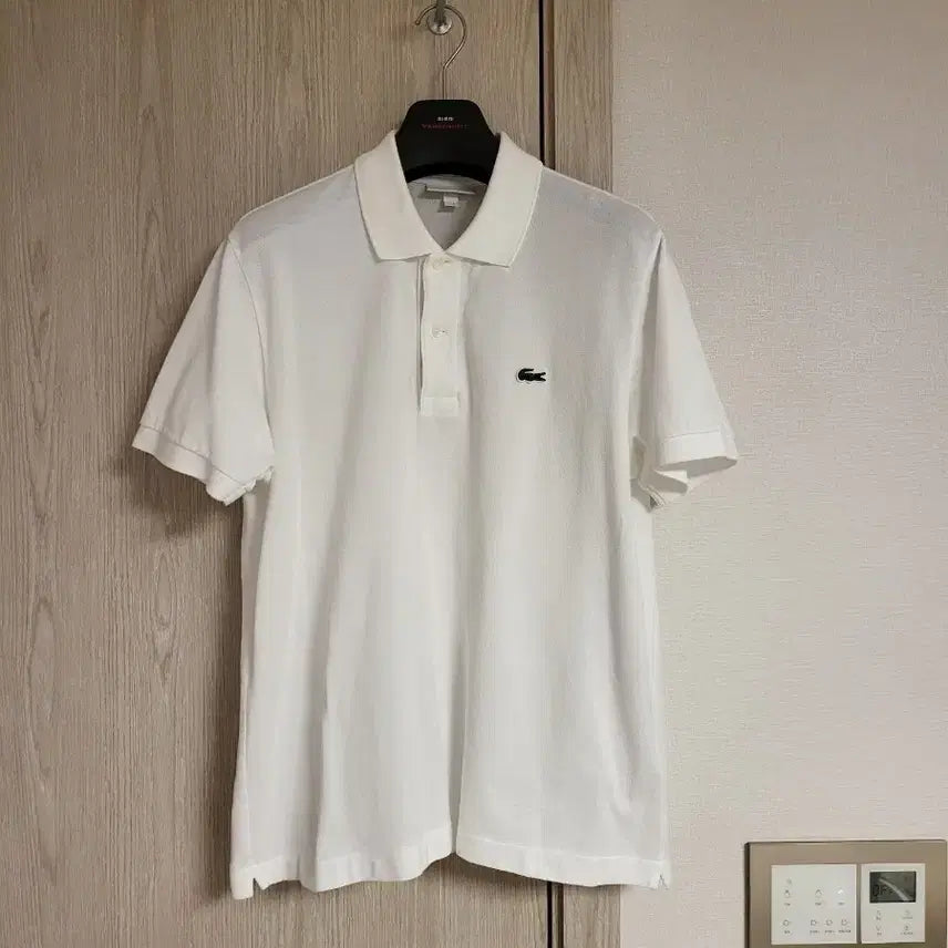 [BUNJANG] Lacoste Classic Fit Short Sleeve Polo Shirt White M (100) / 라코스테 반팔 카라 티셔츠 pk 셔츠 화이트 클래식핏 4 m 100