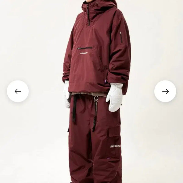 [BUNJANG] Special Guest 2526 Snowboard Wear Set Burgundy / 2526 스페셜게스트 보드복 세트 스노우보드