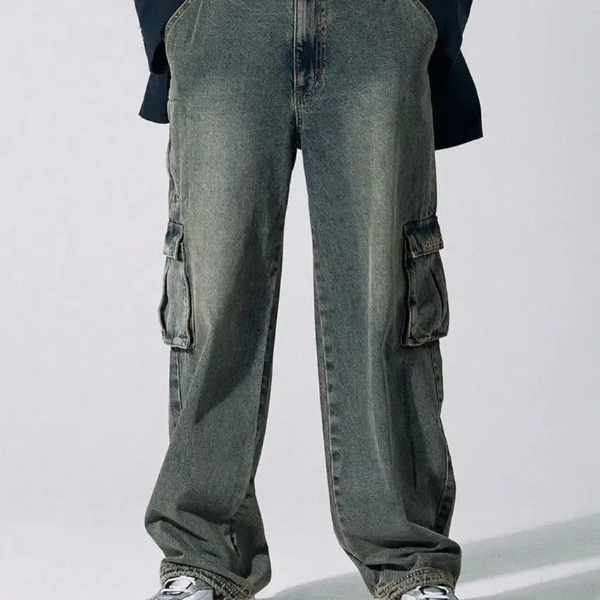 [BUNJANG] Sculptor Acid Cargo Jogger Pants Vintage Tint Green / 스컬프터 에시드 카고 조거팬츠 빈티치 틴트 그린